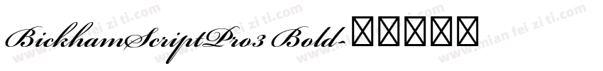 BickhamScriptPro3 Bold字体转换